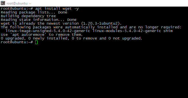 install wget in Ubuntu